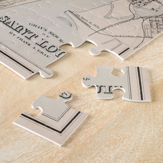  kaart van St. Louis MO (1884) Legpuzzel (Zijkant)
