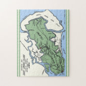 Kaart van St Simons Island Legpuzzel (Verticaal)