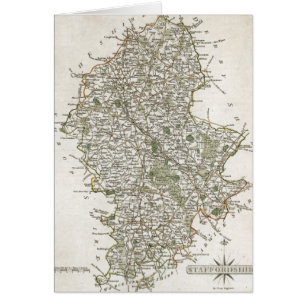 KAART VAN STAFFORDSHIRE, 1793