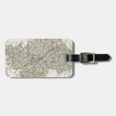 KAART VAN STAFFORDSHIRE, 1793 BAGAGELABEL (Voorkant horizontaal)