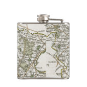 KAART VAN STAFFORDSHIRE, 1793 HEUPFLES (Achterkant)