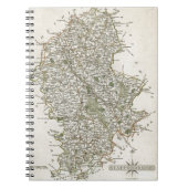 KAART VAN STAFFORDSHIRE, 1793 NOTITIEBOEK (Voorkant)