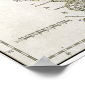 KAART VAN STAFFORDSHIRE, 1793 POSTER (Hoek)