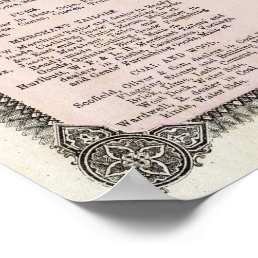  kaart van Stamford CT (1867) Poster (Hoek)