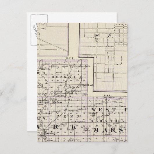 Kaart van Stark en westelijk deel van de provincie (Voorkant / Achterkant)