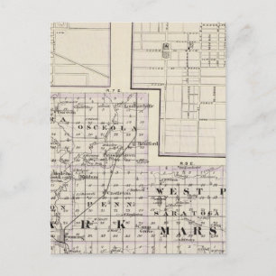 Kaart van Stark en westelijk deel van de provincie