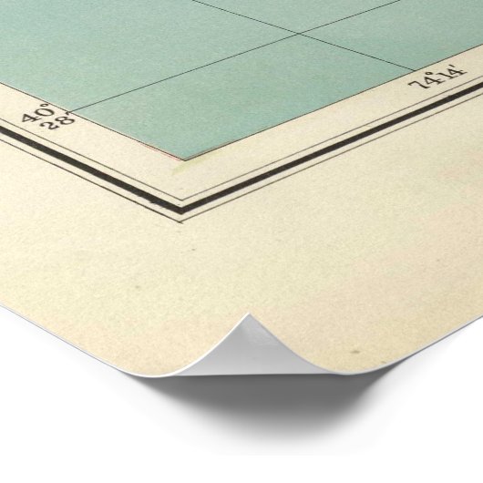  kaart van Staten Island (1891) Poster (Hoek)