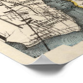 kaart van Staten Island NY (1896) Poster (Hoek)