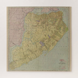  kaart van Staten Island NY (1911) Legpuzzel