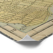  kaart van Staten Island NY (1911) Poster (Hoek)