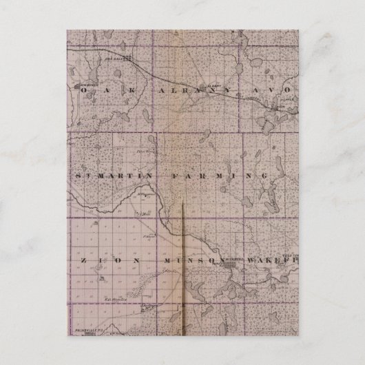 Kaart van Stearns County, Minnesota (Voorkant)