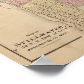 Kaart van Stillwater, Washington County, Minnesota Poster (Hoek)