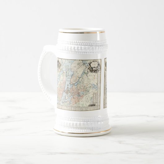  kaart van Stockholm (1733) Bierpul (Voorkant links)