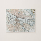 kaart van Stockholm (1733) Legpuzzel (Horizontaal)