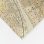 kaart van Stockholm (1899) Fleece Deken (Hoek)
