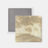  kaart van Stockholm (1899) Magneet (Voorkant / Achterkant)