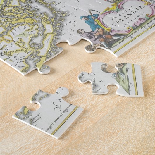 Kaart van Stockholm, Zweden Legpuzzel (Zijkant)