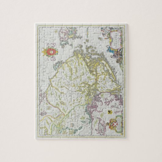 Kaart van Stockholm, Zweden Legpuzzel (Verticaal)