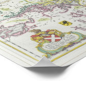 Kaart van Stockholm, Zweden Poster (Hoek)