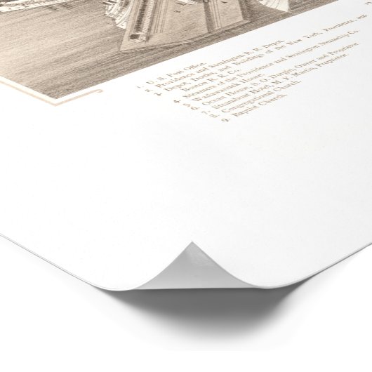 Kaart van Stonington, Connecticut in 1879 Poster (Hoek)