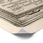 kaart van Straatsburg Frankrijk (1575) Poster (Hoek)