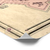  kaart van Straatsburg Frankrijk (1870) Poster (Hoek)