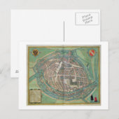 Kaart van Straatsburg, van "Civitates Orbis Terrar (Voorkant / Achterkant)
