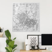 kaart van Stuttgart Duitsland (1794) Poster (Thuiskantoor)