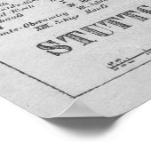 kaart van Stuttgart Duitsland (1794) Poster (Hoek)