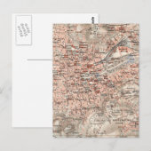 kaart van Stuttgart Duitsland (1909) (Voorkant / Achterkant)