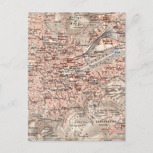 kaart van Stuttgart Duitsland (1909) (Voorkant)