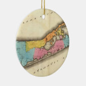  kaart van Suffolk New York (1829) Keramisch Ornament (Rechts)