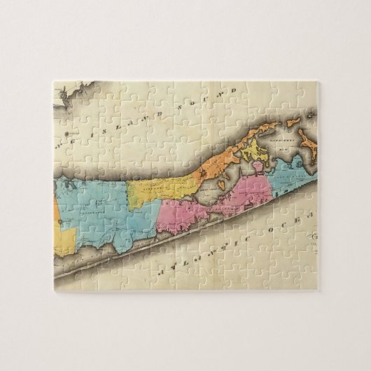  kaart van Suffolk New York (1829) Legpuzzel (Horizontaal)