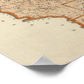 Kaart van Sullivan County Poster (Hoek)