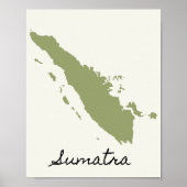 Kaart van Sumatra Poster (Voorkant)