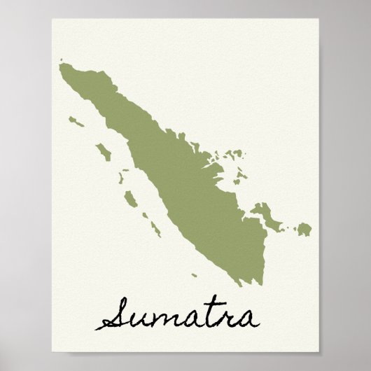 Kaart van Sumatra Poster (Voorkant)