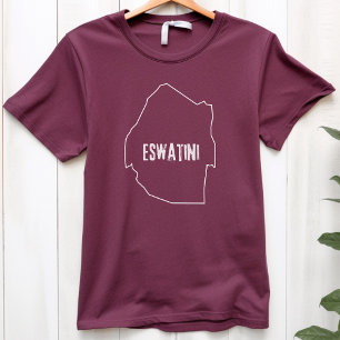 Kaart van Swaziland Swaziland Swazi Line T-shirt