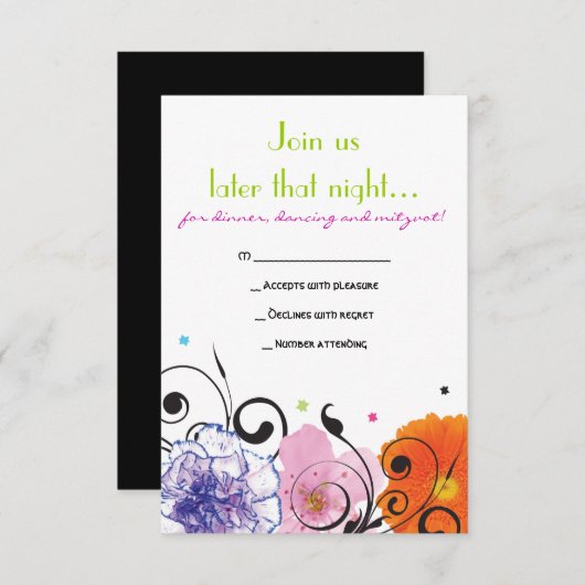 Kaart van Sweet Sense Party (Voorkant / Achterkant)