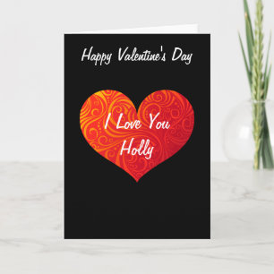 Kaart van Swirly Heart Valentijns