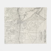  kaart van Syracuse New York (1873) Fleece Deken (Voorkant (Horizontaal))