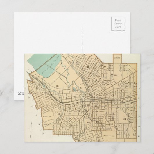  kaart van Syracuse New York (1895) (Voorkant / Achterkant)