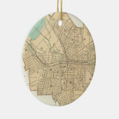  kaart van Syracuse New York (1895) Keramisch Ornament (Rechts)