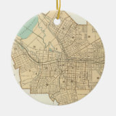  kaart van Syracuse New York (1895) Keramisch Ornament (Voorkant)