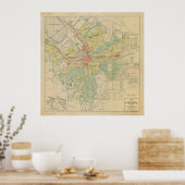  kaart van Syracuse NY (1918) Poster (Keuken)