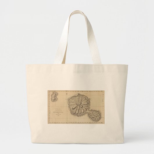 kaart van Tahiti (1773) Grote Tote Bag (Voorkant)