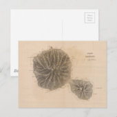  kaart van Tahiti (1845) (Voorkant / Achterkant)