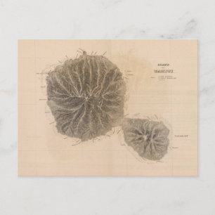  kaart van Tahiti (1845)