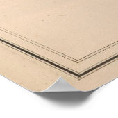 kaart van Tahiti (1845) Poster (Hoek)