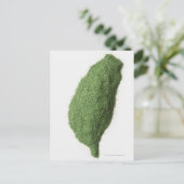 Kaart van Taiwan van gras (Staand voorkant)