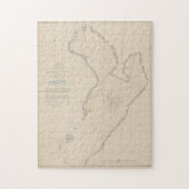  kaart van Tampa Bay FL (1855) Legpuzzel (Verticaal)